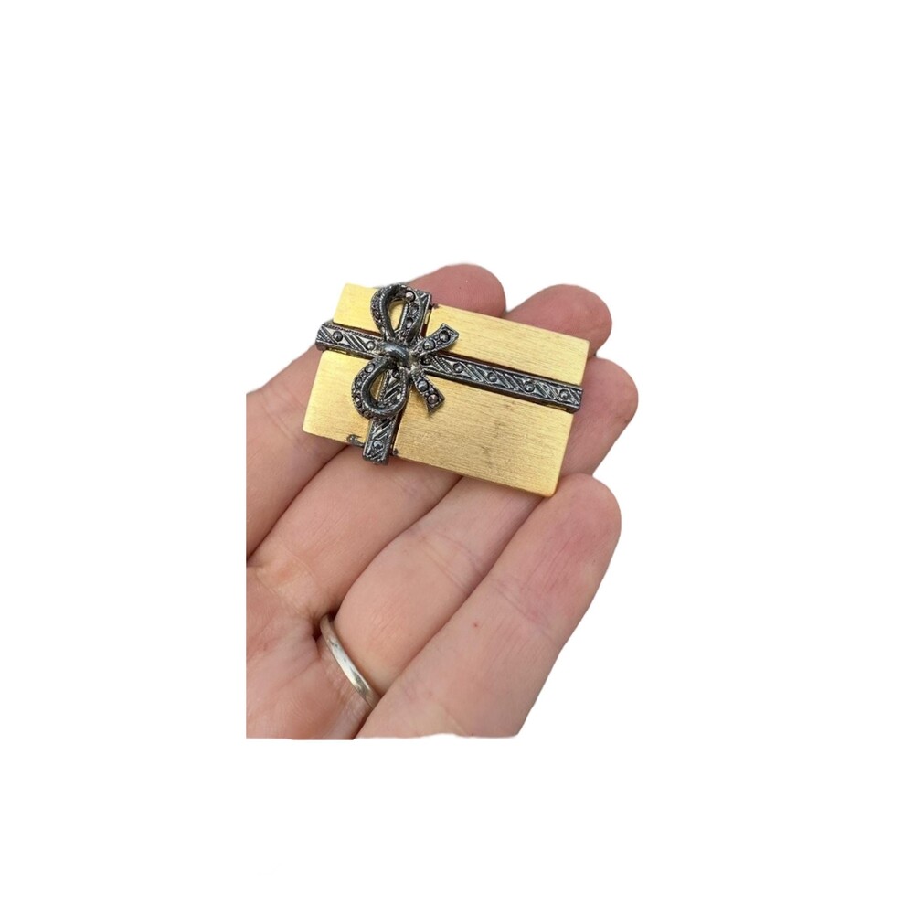 Vintage Jewelry Darlene Gift Present Two Tone Brooch Pin